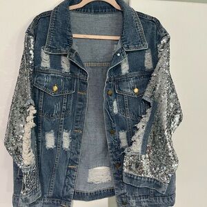 Sequin Denim Jacket